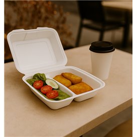 Envase Hamburguesa 2C Caña de Azúcar 25,1x16,2x6,5cm (400 Uds)