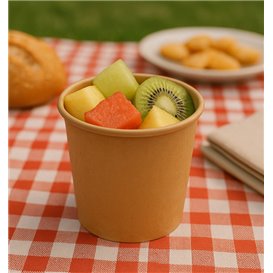 Tarrina Cartón Kraft para Salsas 100ml Ø7,3cm (50 Uds)