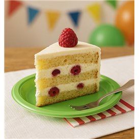 Plato de Plástico PS Reutilizable Llano Verde Lima Ø165mm (25 Uds)