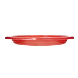 Plato de Plástico PS Reutilizable Llano Rojo Ø165mm (25 Uds)