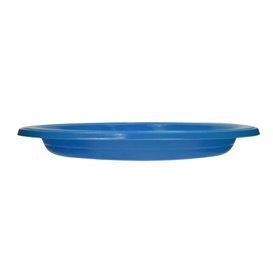 Plato de Plástico PS Reutilizable Llano Azul Oscuro Ø165mm (25 Uds)