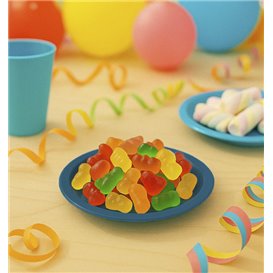 Plato de Plástico PS Reutilizable Llano Azul Oscuro Ø165mm (25 Uds)