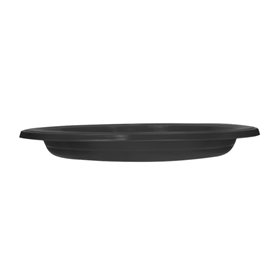 Plato de Plástico PS Reutilizable Llano Negro Ø220mm (25 Uds)