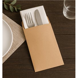 Sobre Portacubiertos Kraft 11x24cm (125 Uds)