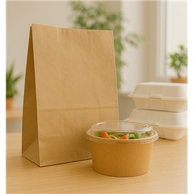 Bolsa de Papel Sin Asas Kraft 50g/m² 22+12x30cm (25 Uds)