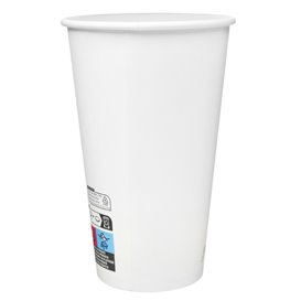 Vaso de Cartón Blanco 16Oz/540ml Ø9cm (50 Uds)