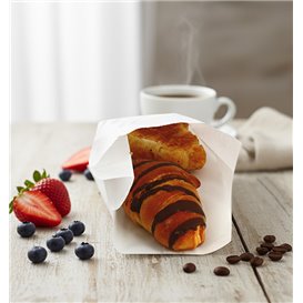 Bolsa de Papel Blanca 12+6x20cm (250 Uds)