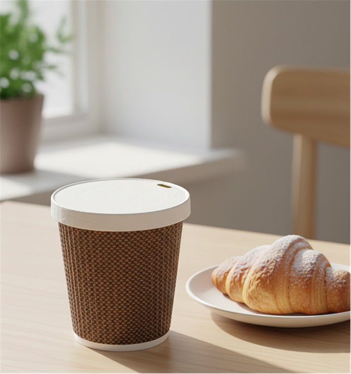 Tapa Travel con Agujero de Papel Blanca Ø8,0cm (50 Uds) Tapa Travel con Agujero de Papel Blanca Ø8,0cm (50 Uds)