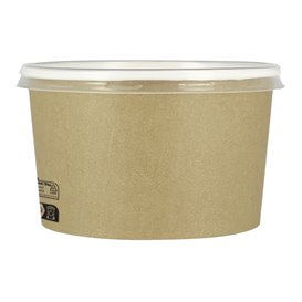 Tarrina de Cartón Kraft con Tapa PP 16 Oz/473ml (25 Uds)