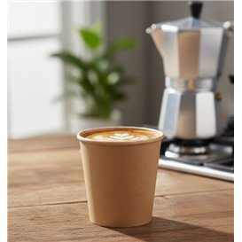 Vaso Cartón Kraft-Kraft 4Oz/120ml Ø6,2cm (50 Uds)