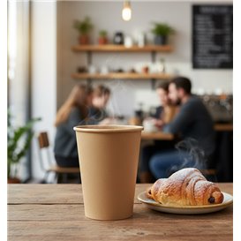 Vaso Cartón Kraft-Kraft 12Oz/360ml Ø9cm (1.000 Uds)