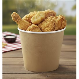 Cubo de Cartón Kraft 2550ml (50 Uds)