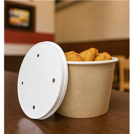 Cubo de Cartón Kraft con Tapa 1750ml (150 Uds)