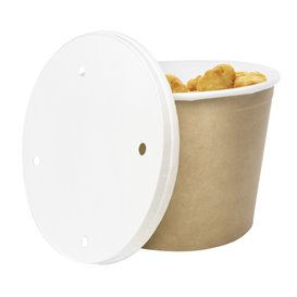 Cubo de Cartón Kraft con Tapa 1750ml (25 Uds) Cubo de Cartón Kraft con Tapa 1750ml (25 Uds)