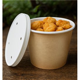 Cubo de Cartón Kraft con Tapa 1750ml (150 Uds)