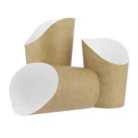 Vaso Cartón Kraft para Fritos y Wraps Ø7,8x10,8cm (55 Uds)