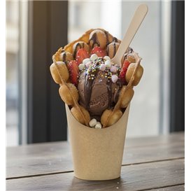 Vaso Cartón Kraft para Fritos y Wraps Ø8,1x11,5cm (55 Uds)