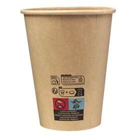 Vaso Cartón Kraft-Kraft 12Oz/360ml Ø9,0cm (50 Uds)