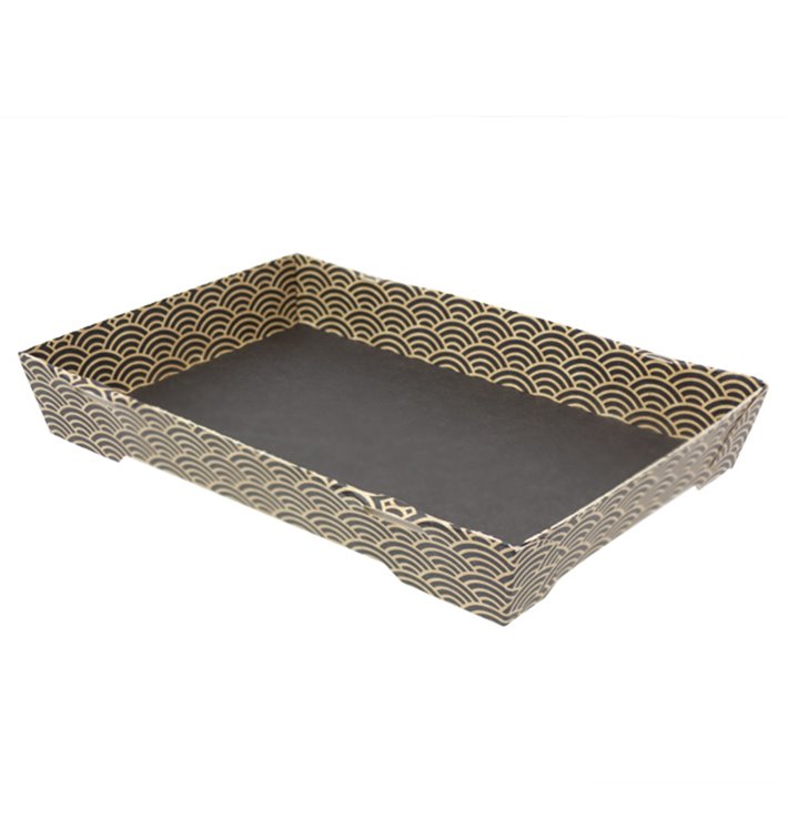 Envase para Sushi de Cartón ''Waves'' 18,5x10,2cm (600 Uds)