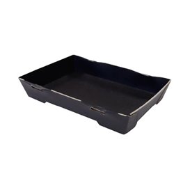 Envase para Sushi de Cartón Negro 12x6,2cm (12 Uds)