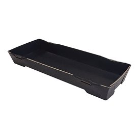 Envase para Sushi de Cartón Negro 22x9cm (600 Uds)