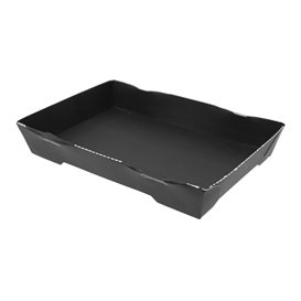 Envase para Sushi de Cartón Negro 16,5x11,5cm (600 Uds)