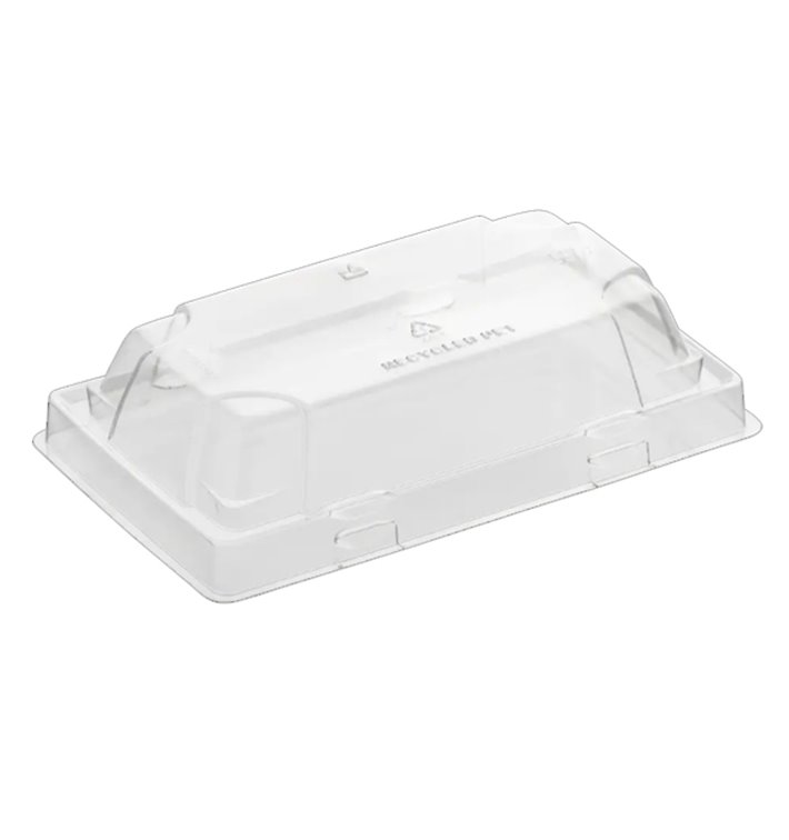 Tapa para Envase de Sushi rPET 12x6,2cm (12 Uds)