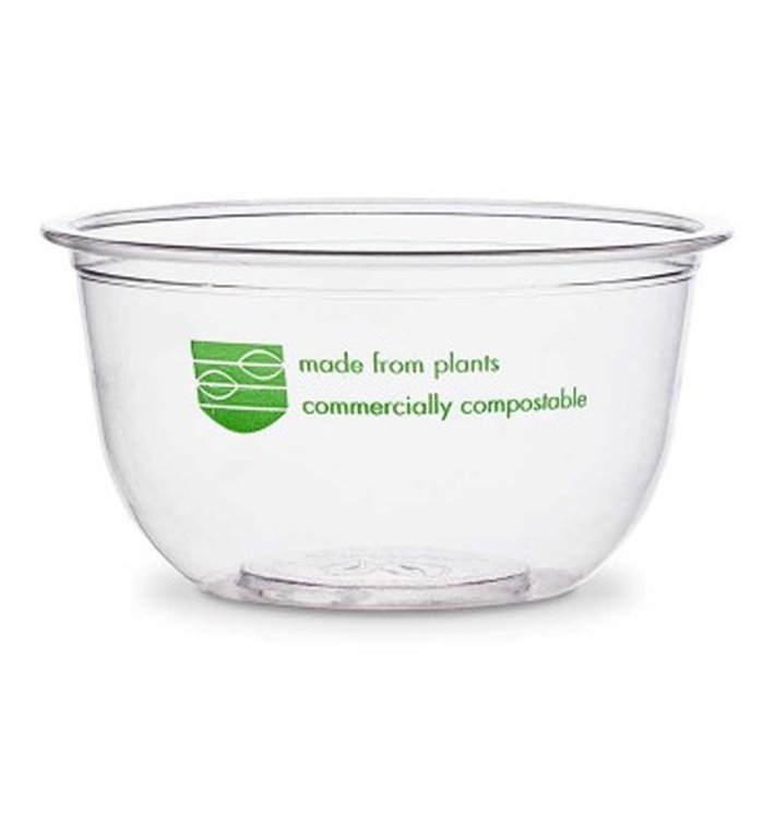 Tarrina Compostable PLA Transparente 235ml (500 Uds)
