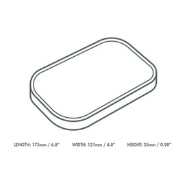 Tapa para Envase de Cartón Rectangular 17,3x12,1cm (300 Uds)