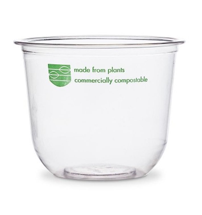 Tarrina Compostable PLA Transparente 320 ml (50 Uds)