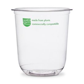 Tarrina Compostable PLA Transparente 360 ml (50 Uds)