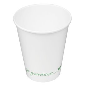 Vaso de Cartón ''Go Green'' Blanco 7Oz/210ml Ø7,0cm (50 Uds)