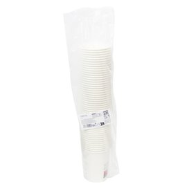 Vaso de Cartón ''Go Green'' Blanco 8Oz/240ml Ø8,0cm (50 Uds)