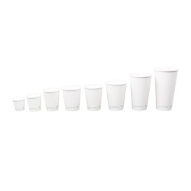 Vaso de Cartón ''Go Green'' Blanco 7Oz/210ml Ø7,0cm (50 Uds)