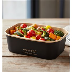 Envase Rectangular Negro 750 ml 17,3x12,1x5,7cm (50 Uds)