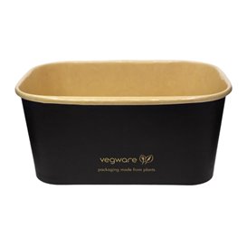 Envase Rectangular Negro 1000 ml 17,3x12,1x7,1cm (300 Uds)