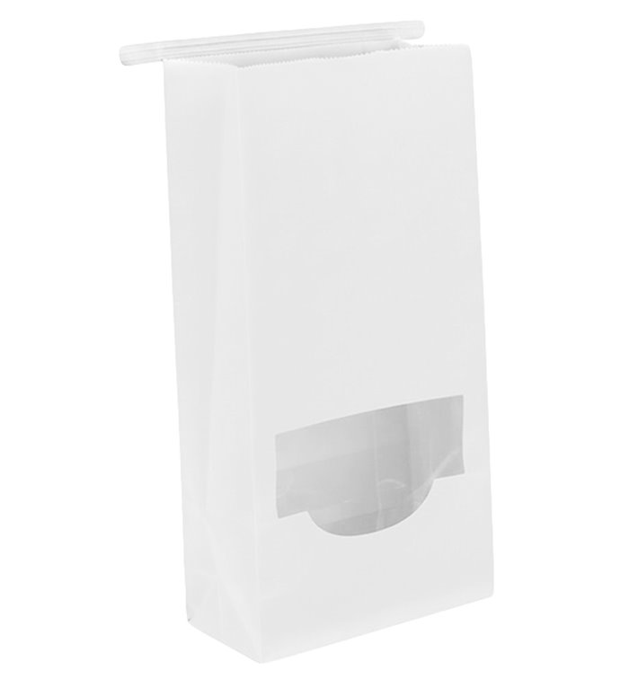 Bolsa SOS Blanca con Cierre y Ventana 12+6x23,5cm (50 Uds)