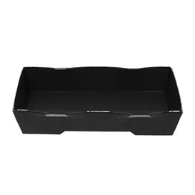 Envase para Sushi de Cartón Negro 12x6,2cm (50 Uds)