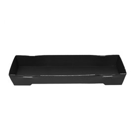 Envase para Sushi de Cartón Negro 22x9cm (50 Uds)