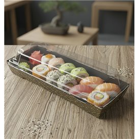Tapa para Envase de Sushi rPET 22x9cm (400 Uds)
