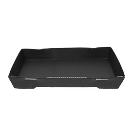Envase para Sushi de Cartón Negro 18,5x12,5cm (400 Uds)