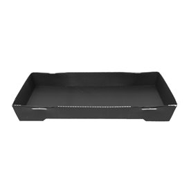 Envase para Sushi de Cartón Negro 21,5x13,5cm (400 Uds)