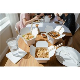 Envase Comida para Llevar Blanco 26Oz/780ml (50 Uds)