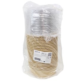 Tarrina Cartón Kraft-Kraft con Tapa RPET 33Oz/1000ml (25 Uds)