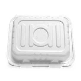 Envase MenuBox Caña Azúcar Blanco 19,5x15,5x7cm (50 Uds)