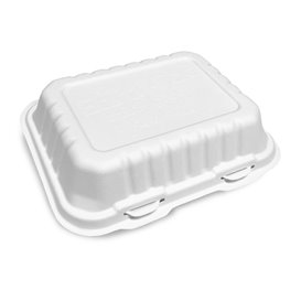 Envase MenuBox Caña Azúcar Blanco 19,5x15,5x7cm (250 Uds)