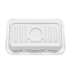 Envase MenuBox Caña Azúcar Blanco 25,5x15,5x6cm (250 Uds)