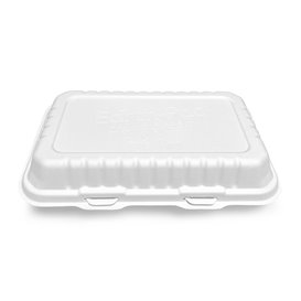 Envase MenuBox Caña Azúcar Blanco 25,5x15,5x6cm (50 Uds)