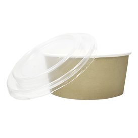 Tarrina de Cartón Kraft con Tapa PP 750ml Ø15cm (300 Uds)