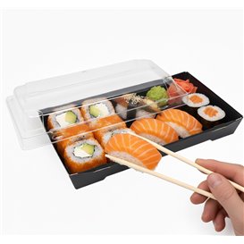 Tapa para Envase de Sushi rPET 21,5x13,5cm (400 Uds)